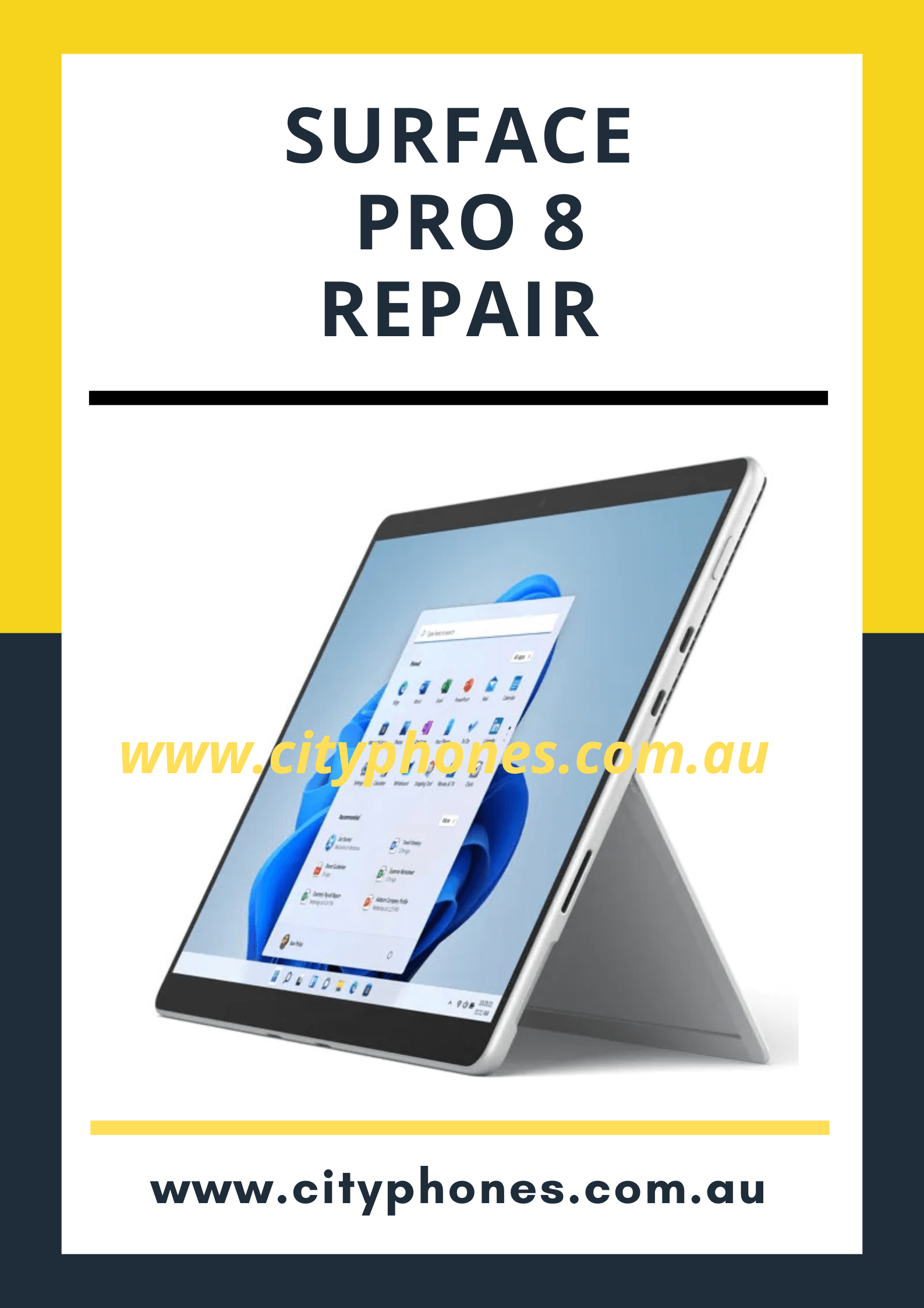 Microsoft Surface Pro 8 Screen Repair in Melbourne City Phones