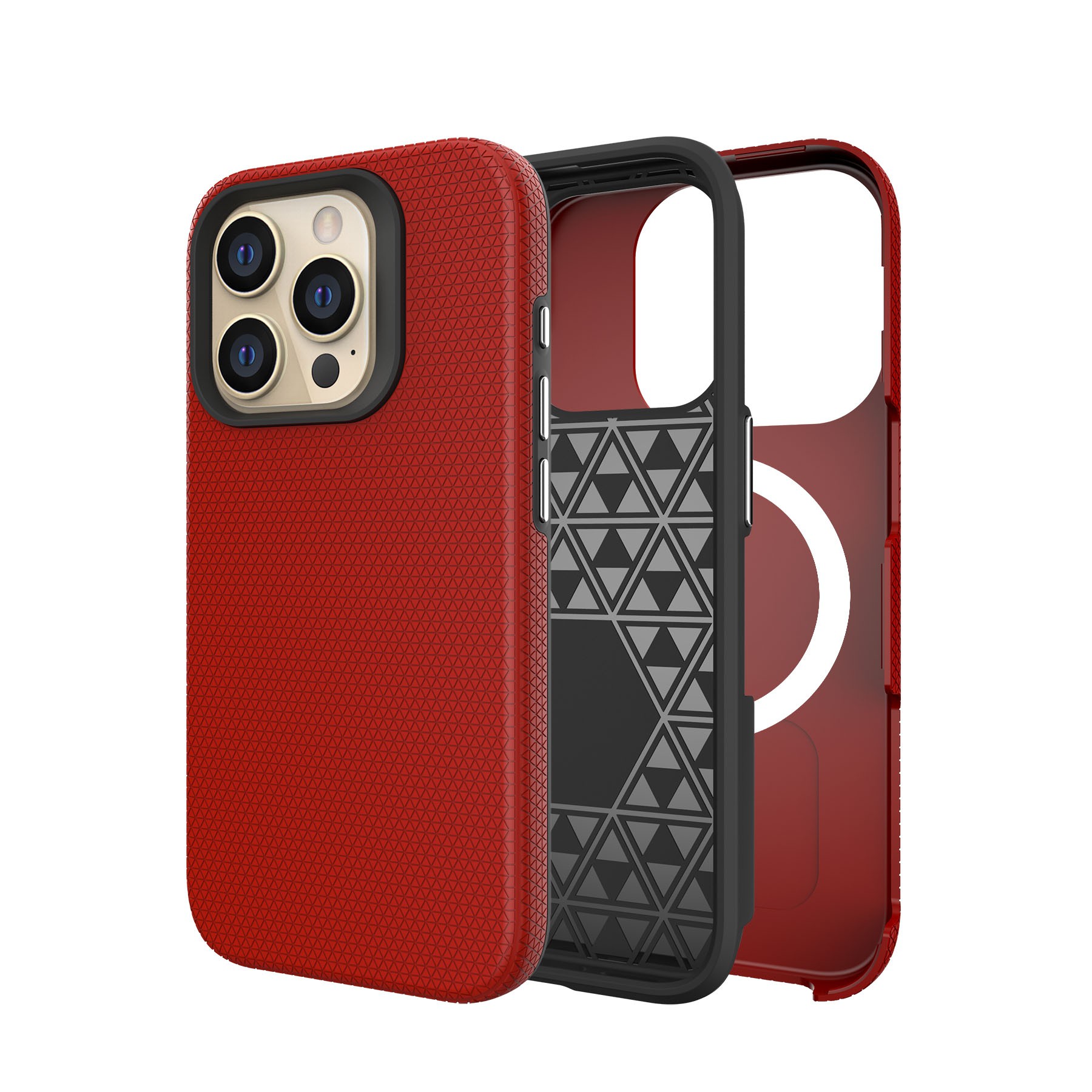 Rhinos Rugged Shockproof Magsafe Cover Case for iPhone 15 Pro - Red