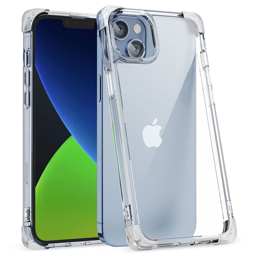 Anti-Shock Space Protective Clear Cover Case for iPhone 15 - Clear