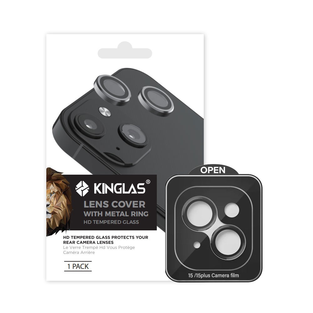 Camera Lens Protector for iPhone 15 / 15 Plus (Set of 3) - Kinglas
