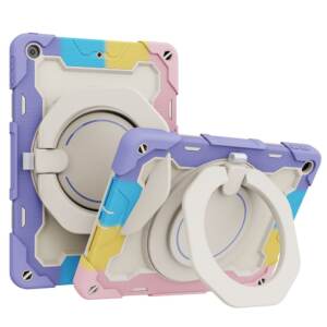 Armor Shockproof Handle Ring Rotation Case Cover for iPad 10.2 (2019) / (2020) / (2021) (No Pen Slot)
