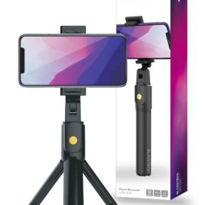 BLACKTECH Tripod Bluetooth Selfie Stick - Black