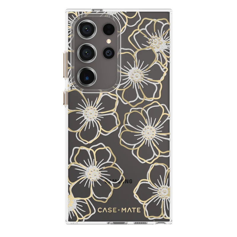 CaseMate Floral Gems Case For Samsung Galaxy S24 Ultra - Gold