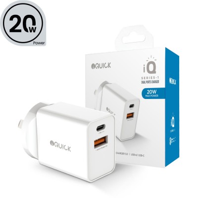 20W Fast Charging Adapter PD3.0+QC3.0 iQuick