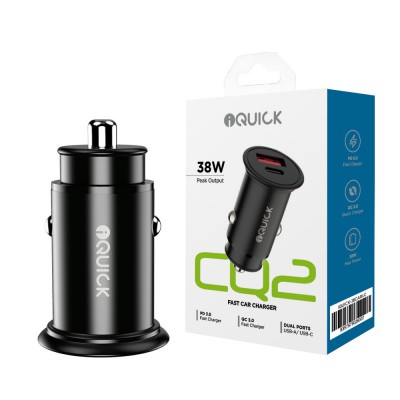 iQuick Fast Car Charging USB-A & USB-C Ports 38W