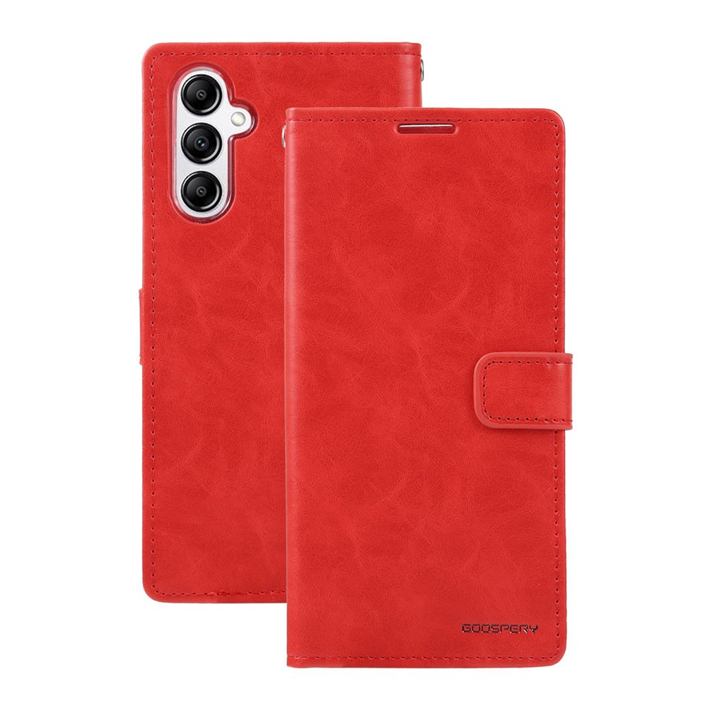 Samsung Z Fold 6 Card Holder Case Flip Dairy Cover - Red