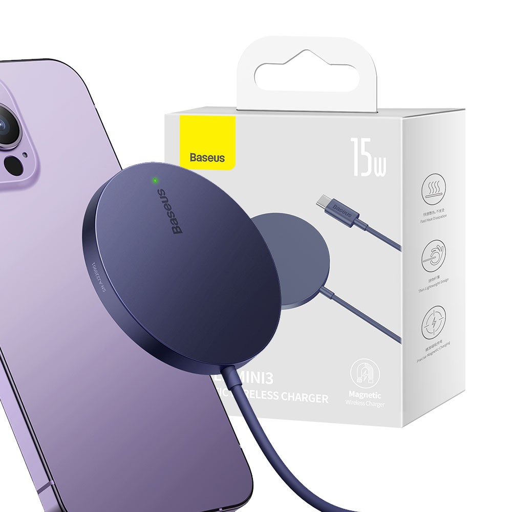 Baseus Wireless magsafe Charger Simple Mini3 Magnetic 15W