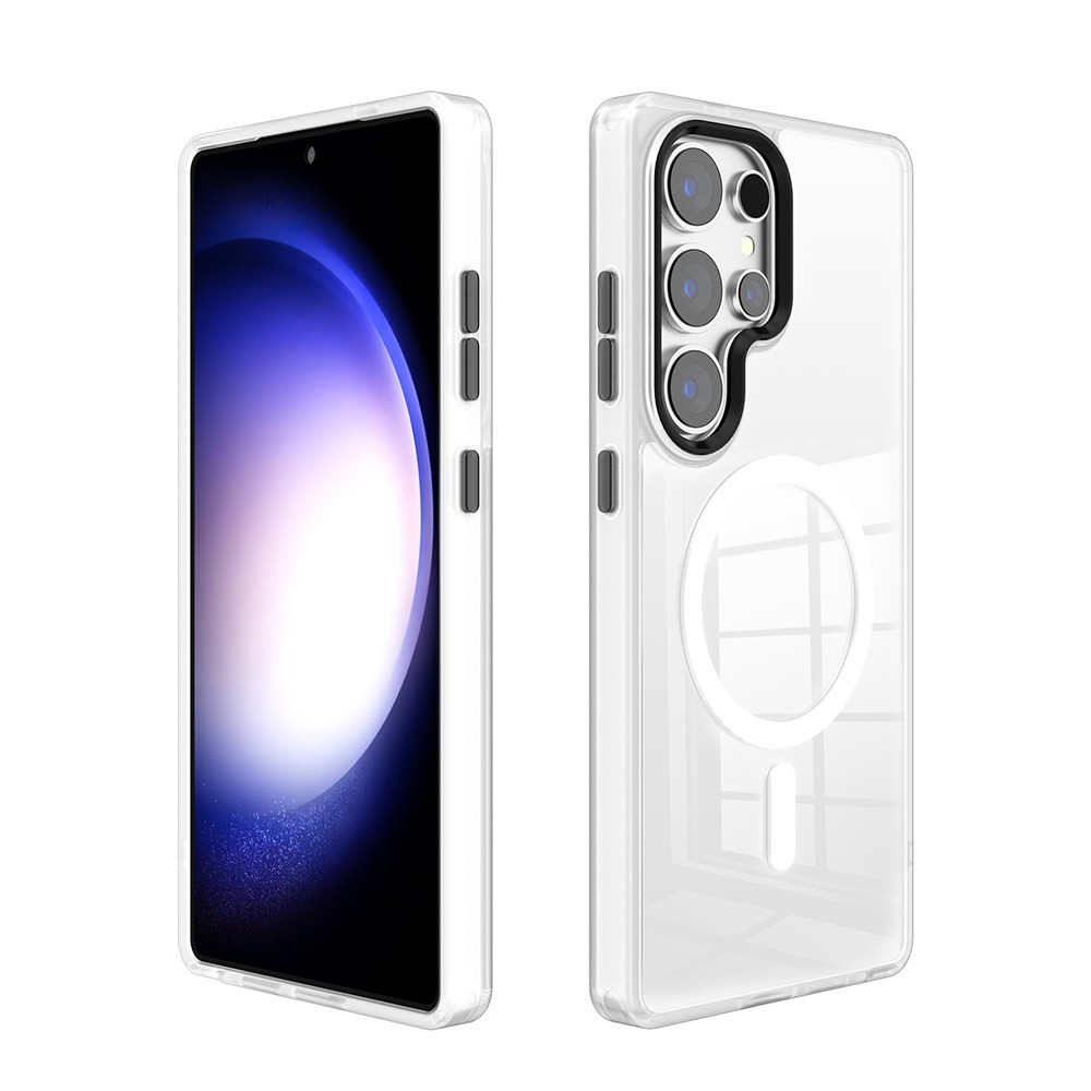 Magnetic Transparent Magsafe Case for Samsung Galaxy S25 Edge White