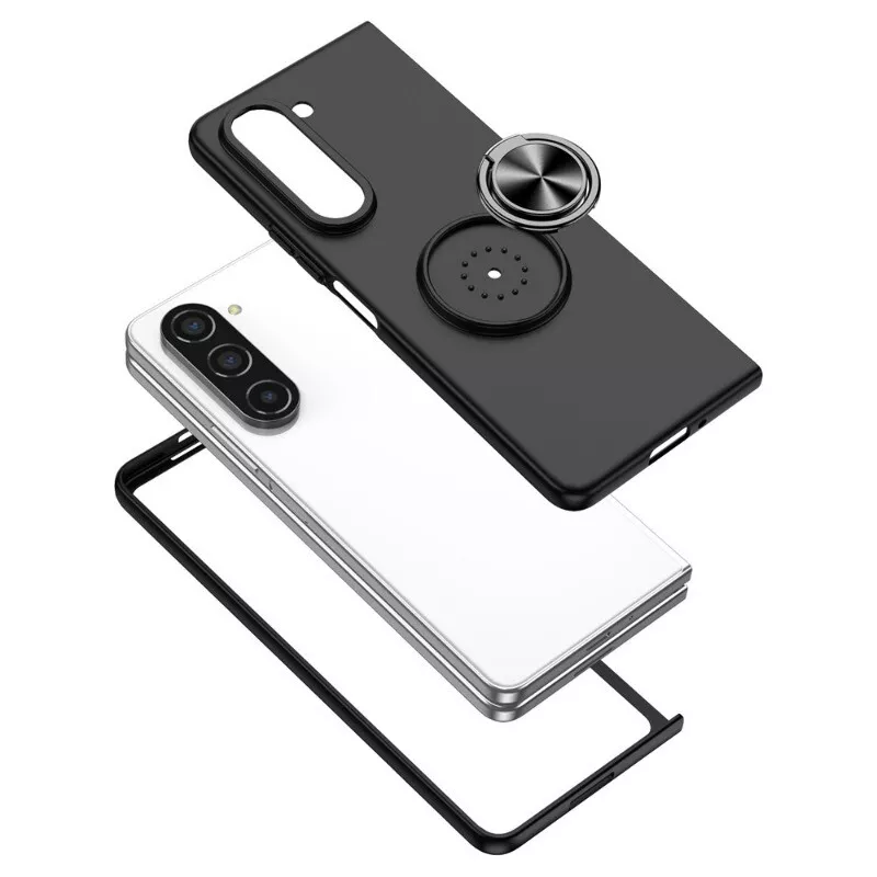 Ring holder case in black color for Z Fold 7