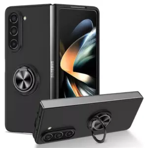 Samsung Z Fold 7 Ring holder case in black color