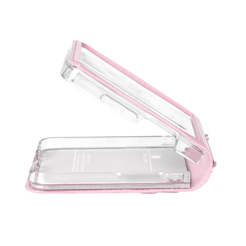 Pink color wallet style case for Z Flip7