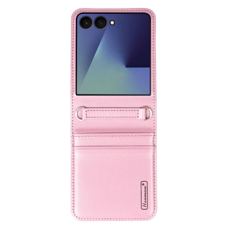 Z Flip7 wallet case in Rose Gold color