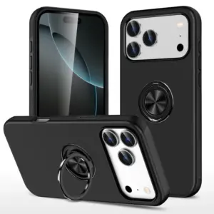Iphone 17 pro black ring case
