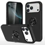 Iphone 17 Pro max ring case in black color