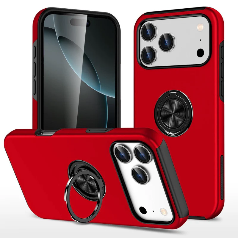 Iphone 17 Pro ring case in red color