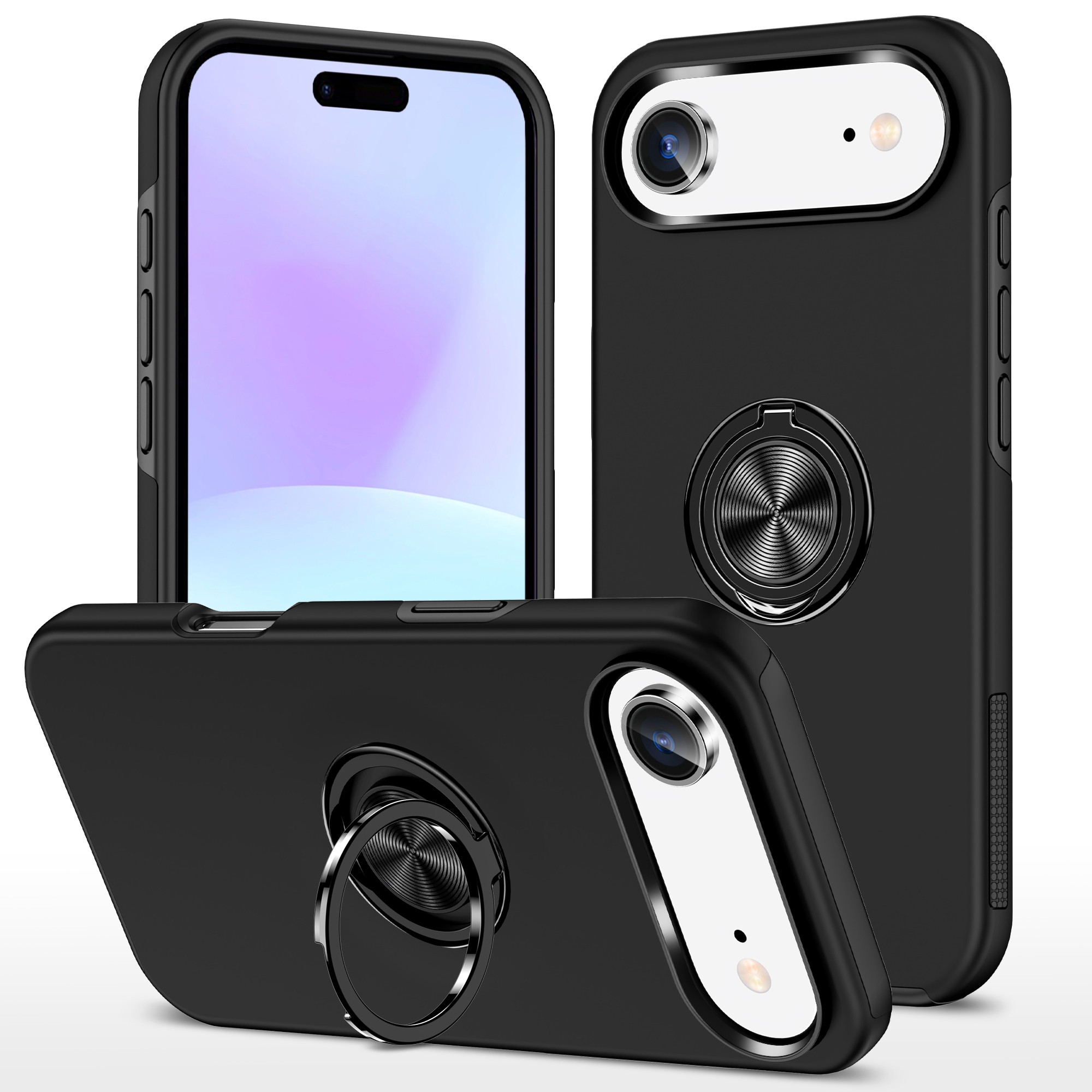 IPhone 17 Air Magnetic Ring Holder Shockproof Case