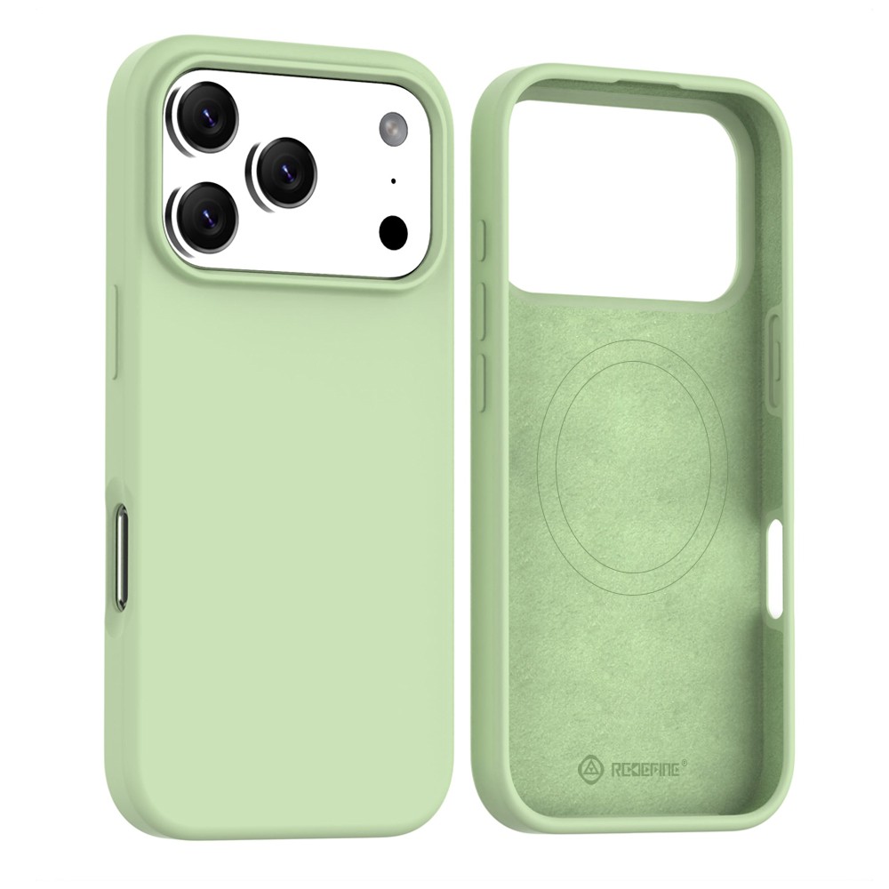 Iphone 17 Pro Max silicone case in mint green color