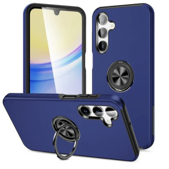Samsung A16 magnetic ring case in navy color