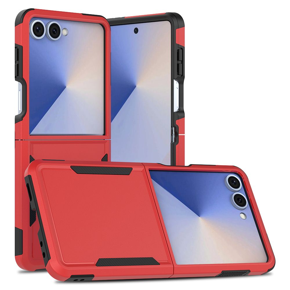Samsung Z Flip 6 heavy duty case in red color