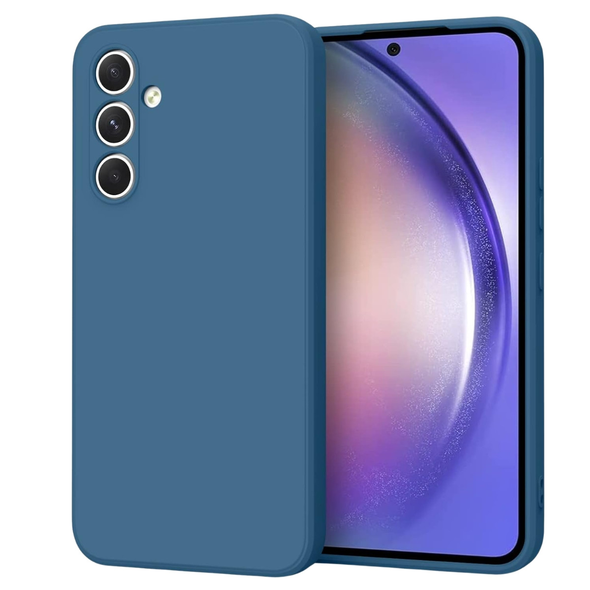 Samsung A55 blue silicone case