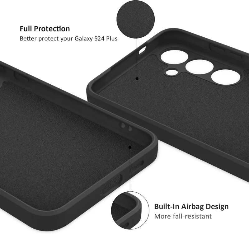 Black hard silicone case for Samsung A34