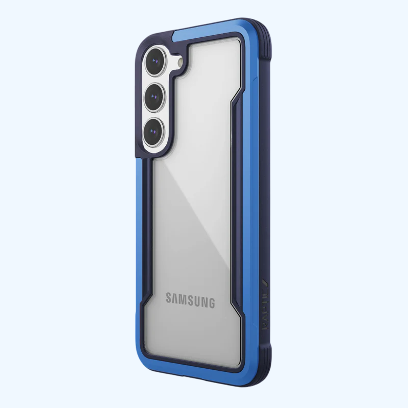 Samsung S23 hard protective case in blue color