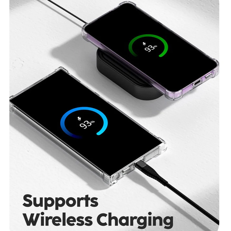 Clear hard case wireless charger compatible for Samsung A14