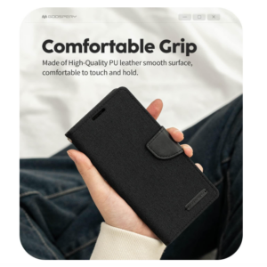 Samsung Galaxy S23 Plus diary style wallet case in black color