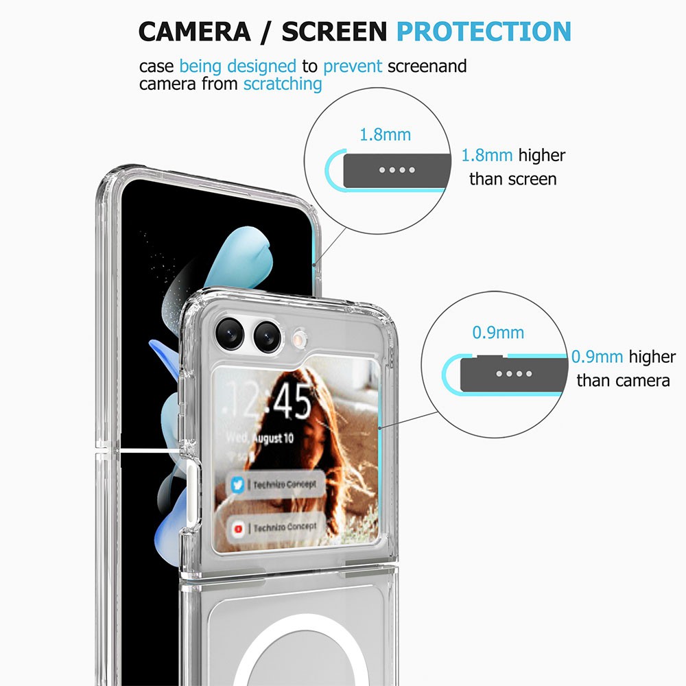 Samsung Z Flip 7 clear hard case