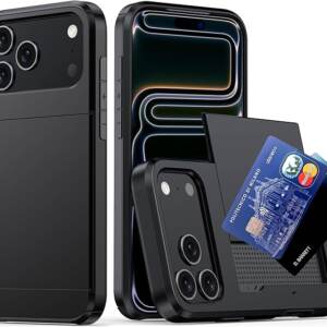 Iphone 17 pro black card case