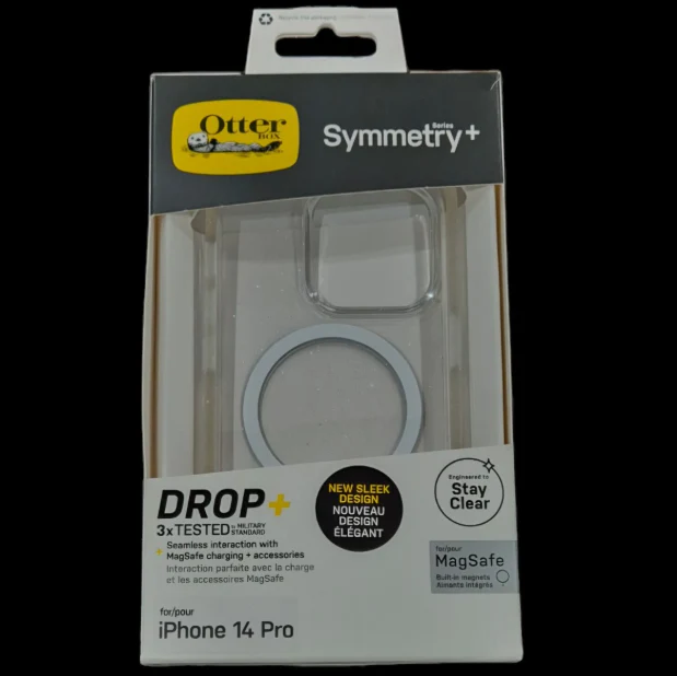 IPhone 14 Pro heavy duty clear glitter case with magasfe