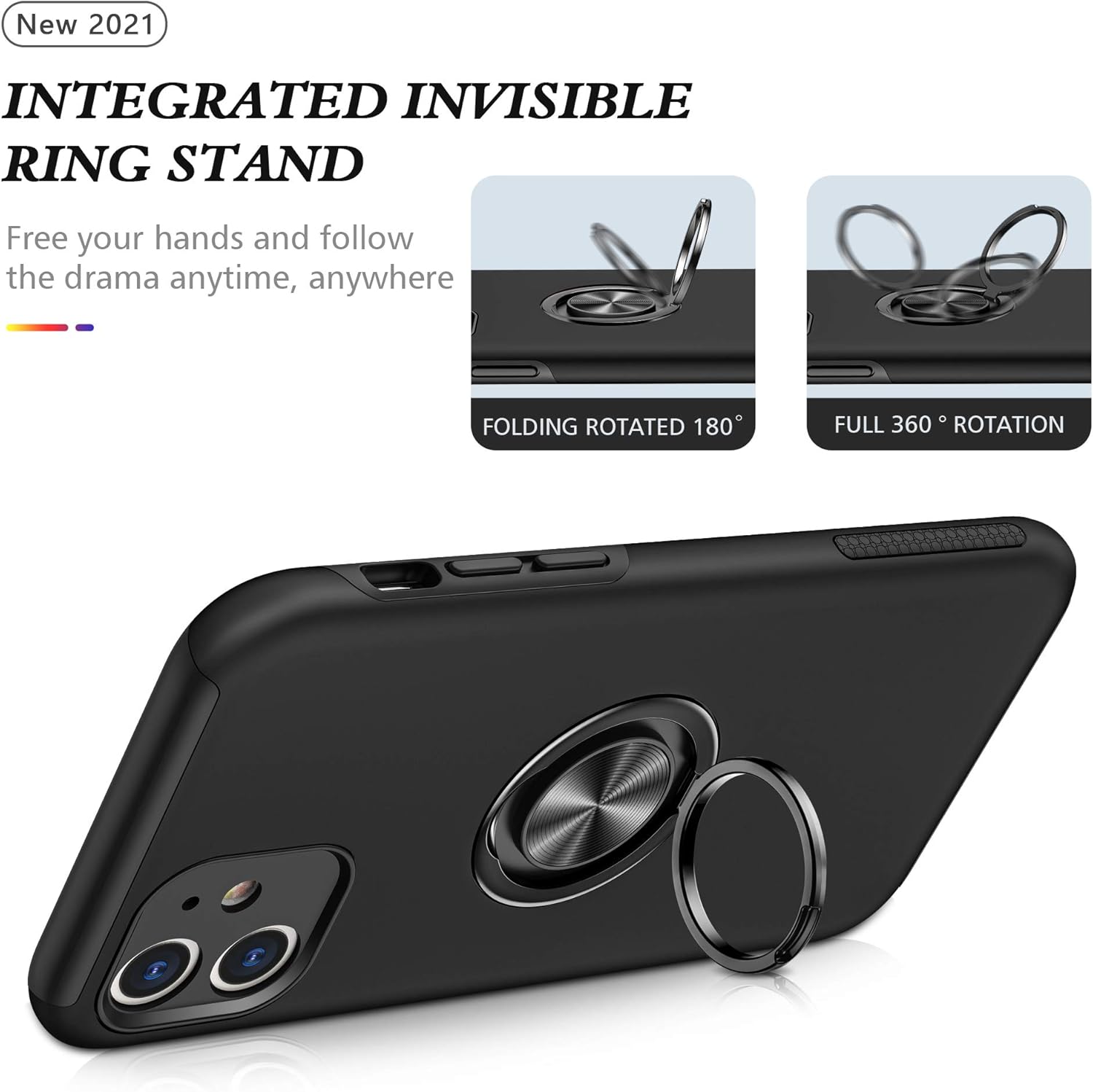 IPhone 11 ring case with stand